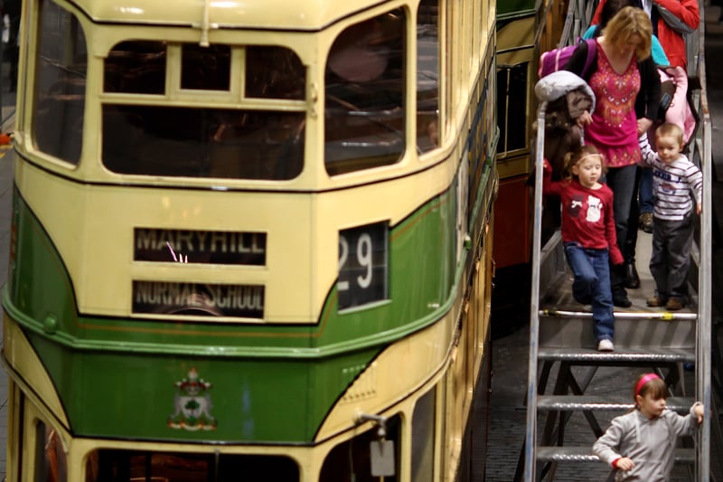 There was a number of old trams and buses which were mostly in the traditional Glasgow Corporation colours. 
