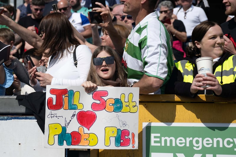 Jill Scott fan among the supporters at the Mem