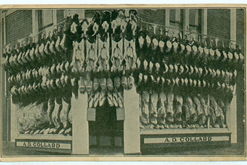 Poultry hangs outside North Street butchers AD Collard, which was run by butcher and local poet Aldred Daw Collard. The tiled signage can still be seen today.