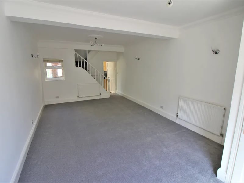 View of the living space from the front door