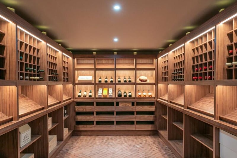The property’s basement has been converted into a spacious wine cellar. 