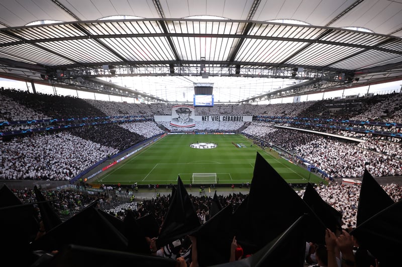 Capacity: 51,500 - Frankfurt fans generate a brilliant atmosphere and are also famous for some fantastic tifo displays.