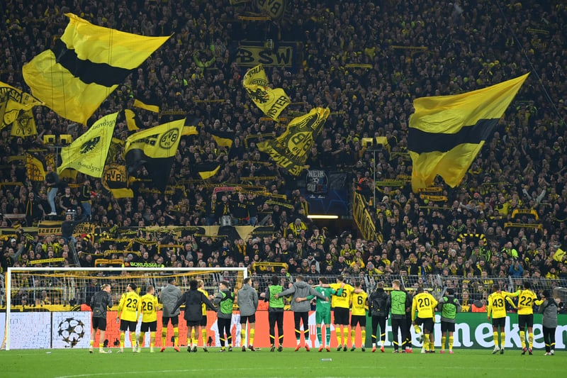 Capacity: 81,365 - The famous ‘Yellow Wall’ - as it became known in 2005 - greets both sets of players and is one of the most spectacular sights in football. The noise and colour on display from 25,000 standing punters is unmissable and menacing.