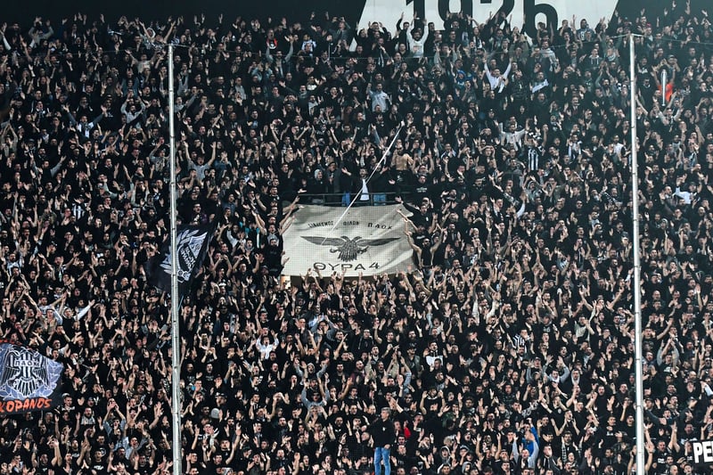 Capacity: 28,701 - The Greek outfit has some of the passionate supporters in football. They have a penchant for pyrotechnics and create a very intimidating atmosphere.