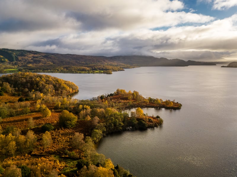 The island sits in one of the most tranquil parts of the loch