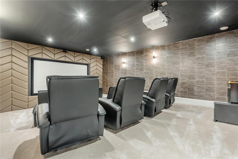 There’s even a cinema room to kick back and watch films - or take in football action.