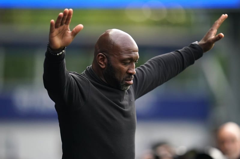 Sheffield Wednesday manager Darren Moore gestures to the crowd