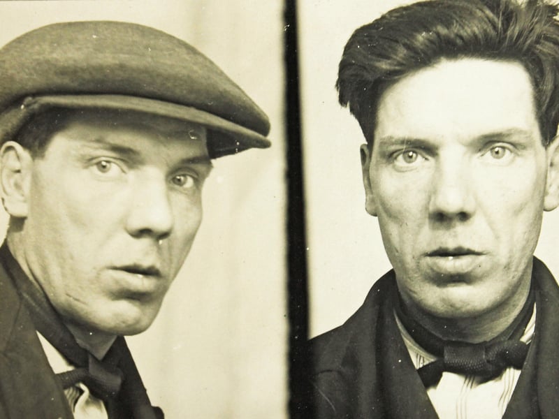 Born: 1890 ; Trade: Labourer ; Marks: Scars on left fr. head and rt. knee. Tatt on left arm; M.O: Housebreaker. Also convictions for larceny of metal, uttering counterfeit coins and larceny from vehicles. Breaks windows. Died in Walkergate.