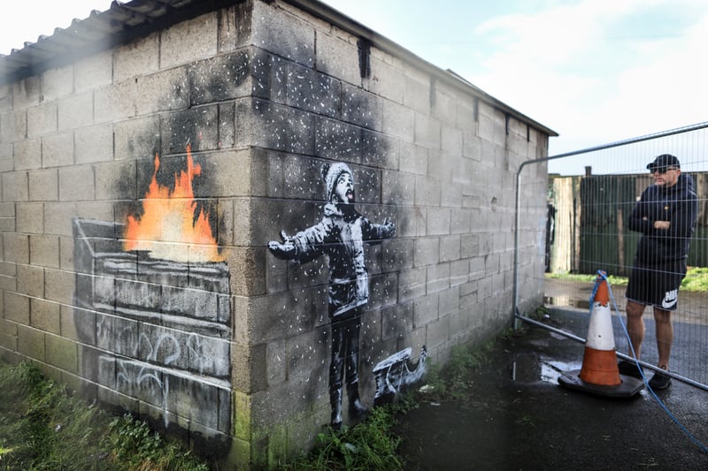 Alright, this one is up for debate... Banksy’s from Bristol, and so he’s got a choice of two football clubs. You’ll just have to take Bristol City fans word for it. 