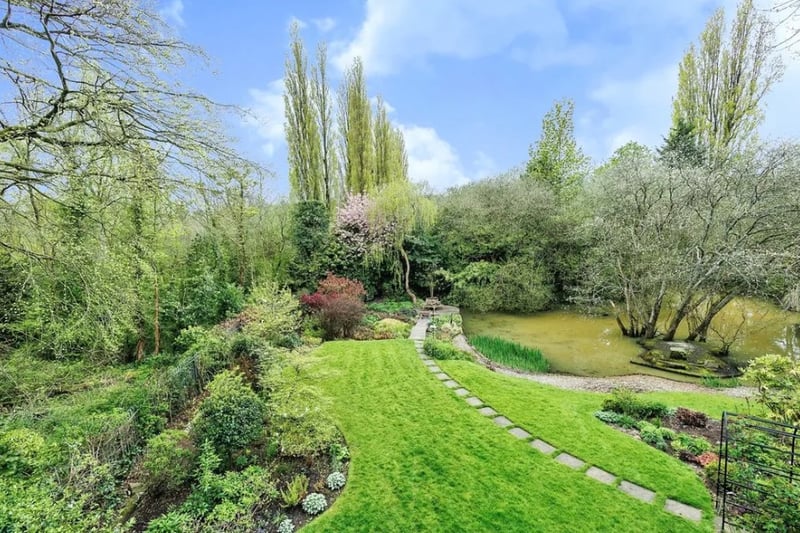 The property comes with a stunning, well-kept garden and pond
