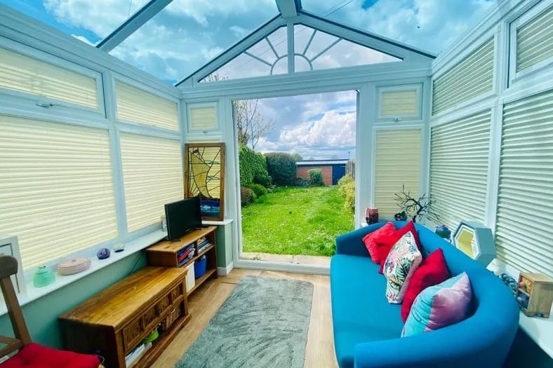 The property comes with a conservatory that overlooks the garden