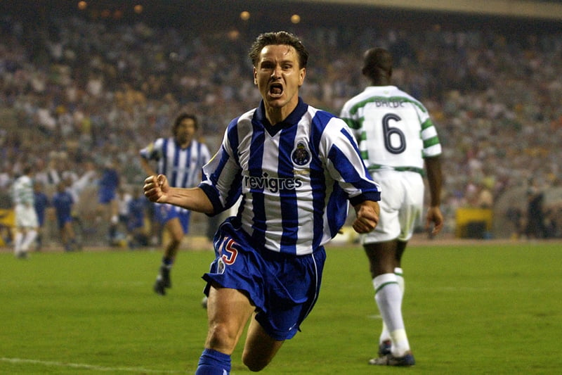 Dmitri Alenichev of Porto celebrates scoring his side’s second goal to leave Celtic facing an uphill task.