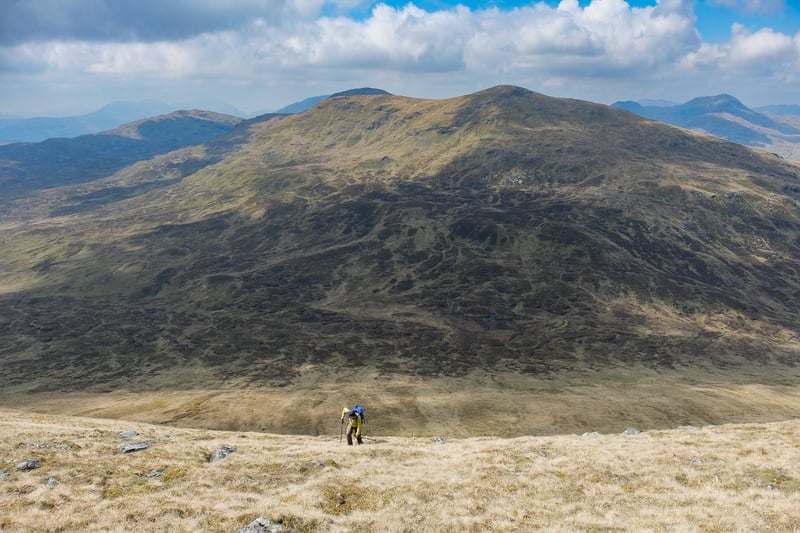 An hour and a half from Glasgow and requiring a ten mile walk, these peaks are not easily claimed by Munro baggers.  Those who do summit the peaks will be rewarded with gorgeous views of the Lawers range. (Pic: Walk Highlands)