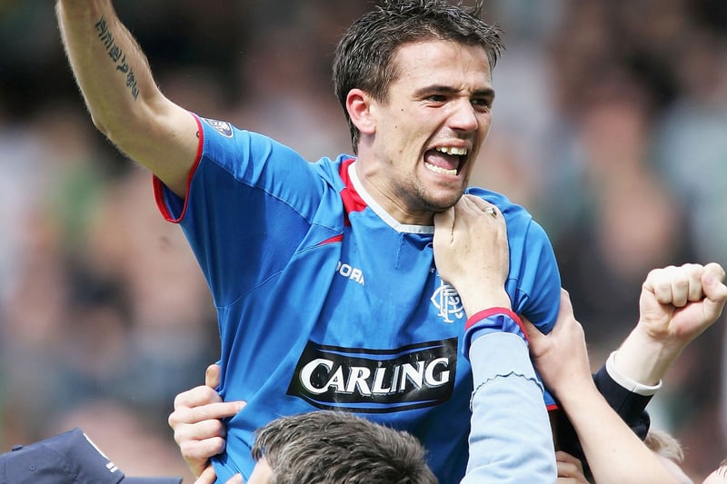 The travelling Rangers supporters celebrated wildly after invading the pitch at full-time in the Capital, with goal scorer Novo among those taking the acclaim from jubilant fans.