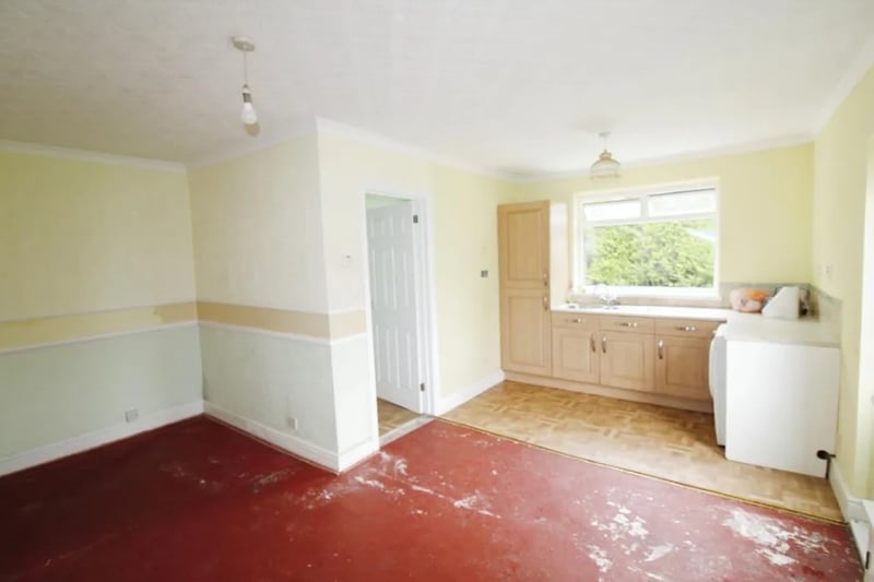 The kitchen needs a re-fit but is a good size and has space for a small dining area