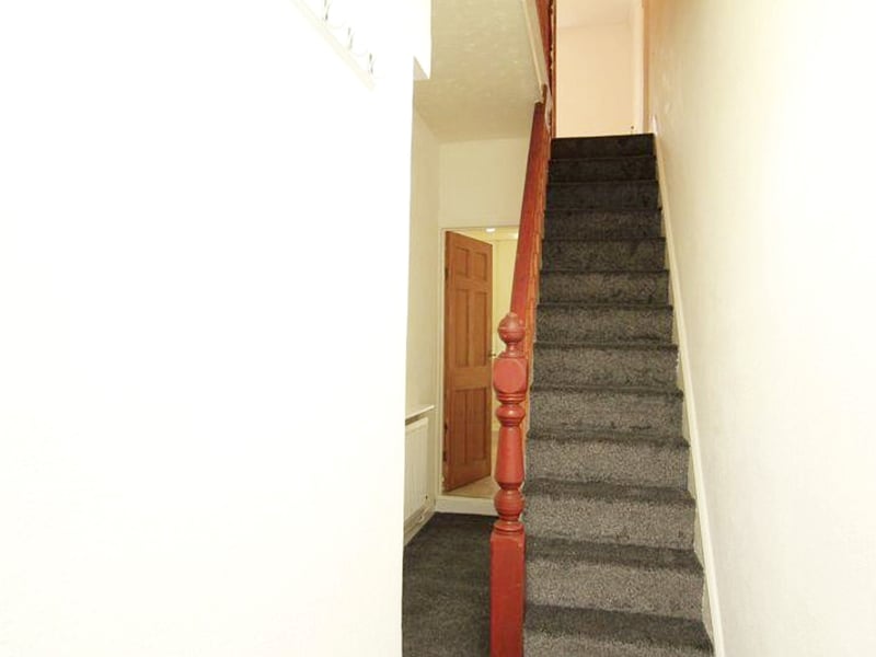 The stairway inside the property