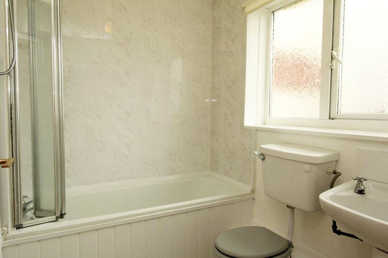 The bathroom inside the property in Barry, Wales
