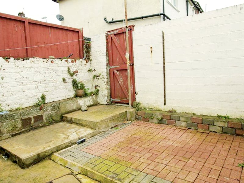 The outside garden area
