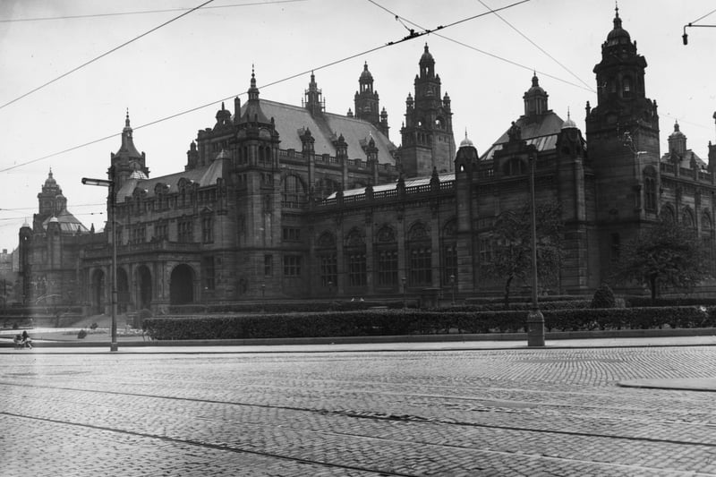 The Kelvingrove Art Gallery and Museum in Glasgow. The museum, opened in 1902, was built with money raised by the 1888 International Exhibition. 