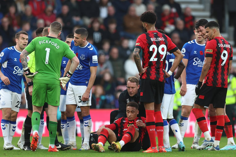 Everton and Bournemouth injury news ahead of the Premier League fixture at Goodison Park.  