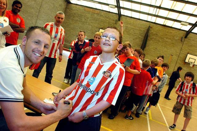 Sunderland footballer David Meyler made Andrew Dixon's day extra special when he signed his shirt in 2010. David was at St Aidan's School where children were fundraising to help youngsters in Tamil Nadu, India.
