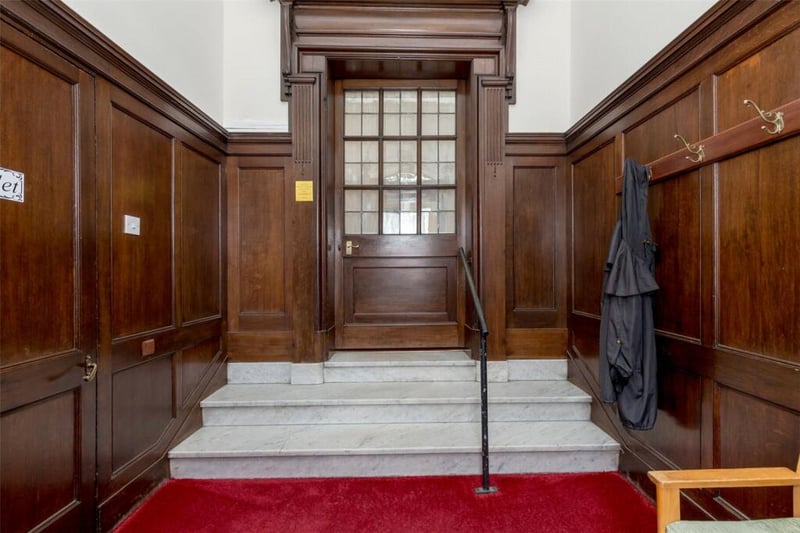 The view of the Entrance Vestibule as you enter the property