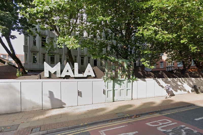 Mala is a huge outdoor food court in Dale Street Manchester M1 1JA. The food court has a rating of 4.7 out of 5 from 1,247 Google reviews.