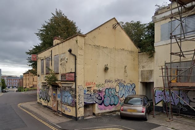 The pub is now covered in graffiti and has been taken over by vegetation since closing several years ago. Plans were put forward to demolish the pub to make way for 196 new homes in 2019 - but no decision has been made by Bristol City Council.