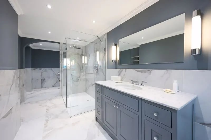 “At the far end of the hall sits a recently fitted bathroom with large walk-in shower.”