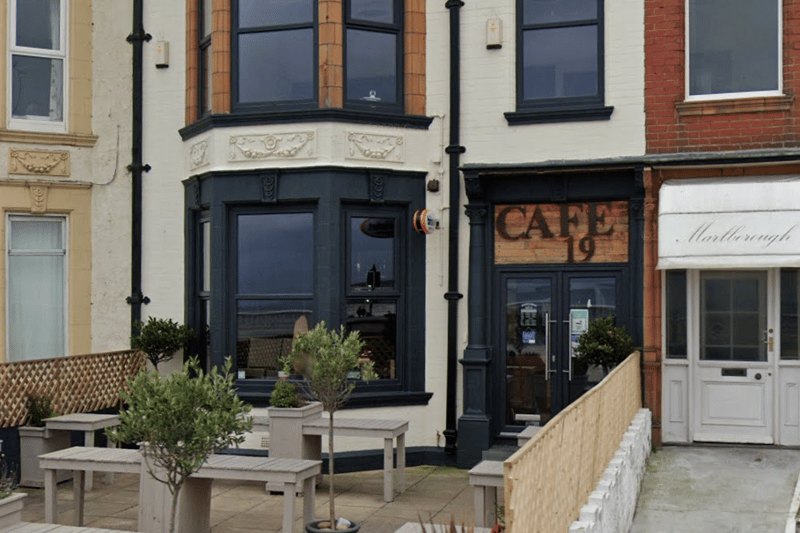 Cafe 19, on East Parade in Whitley Bay, has a Google rating of 4.7 from 477 reviews.
