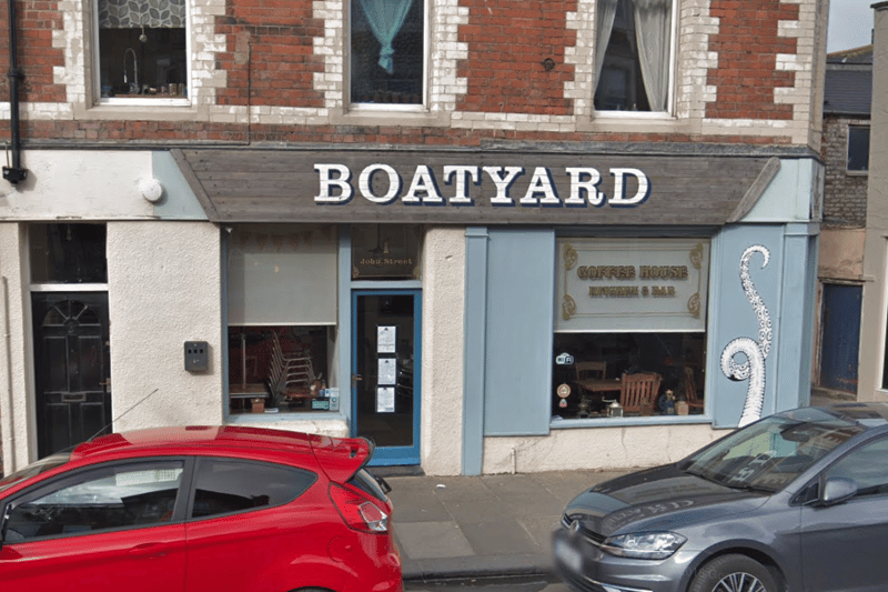 The Boatyard Brunch Cafe, on John Street in Cullercoats, has a Google rating of 4.6 from 465 reviews.