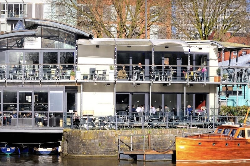 One of Bristol’s longest-running riverside restaurants, you can eat in the upstairs dining room, with its suntrap terrace, or on the cobbled quayside outside the downstairs Pontoon Bar.