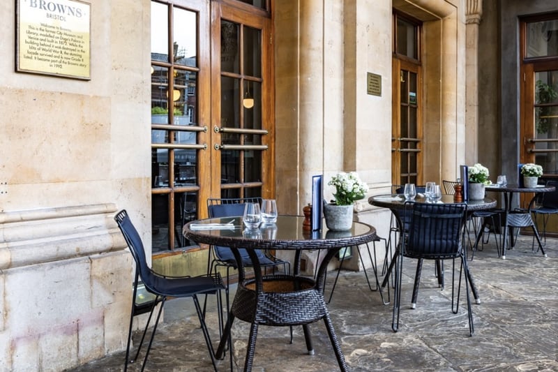 Once the university refectory, Browns brasserie is located next to the museum and the small number of outdoor tables are highly prized by alfresco diners in summer.