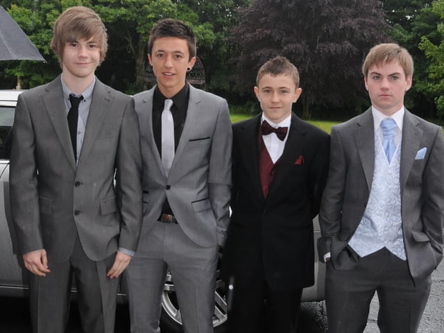 The boys are looking smart for their prom.