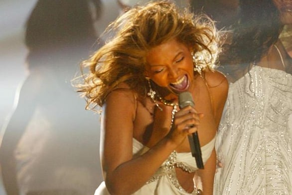 Beyonce performs ‘Crazy in Love’ at the Brit Awards 2004.