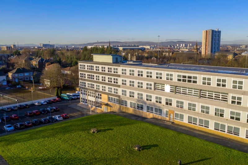 Bellahouston Academy is #11 in Glasgow - #165 nationally. 37% of pupils leave with 5 highers or more