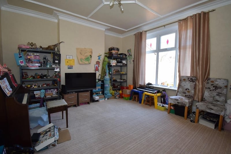 A second reception room downstairs offers a good office space or playroom 