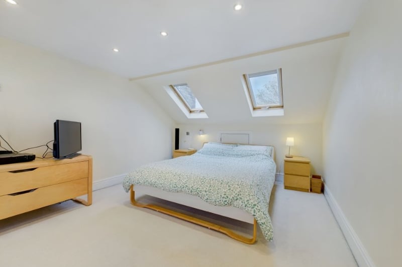 The fifth bedroom is a great size and has two sky lights letting in lots of natural sun light