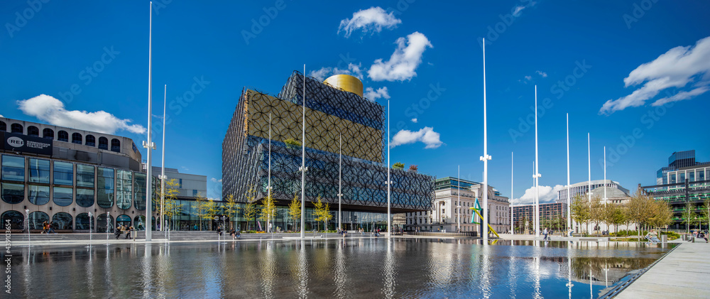 Birmingham Centenary Square is where Library of Birmingham, The Rep, and the Symphony Hall are located. It got this name in 1989 to commemorate the centenary of Birmingham achieving city status. (Photo - Electric Egg Ltd. - stock.adobe.com)