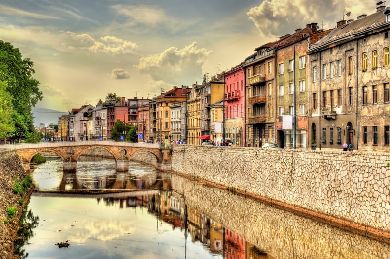 In Sarajevo in Bosnia and Herzegovina the average monthly rent for a one bedroom apartment is €560. Image: Adobe