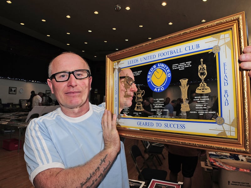 George Reid, of Beeston, with the mirror that he bought at the fair. (Photo: Steve Riding)
