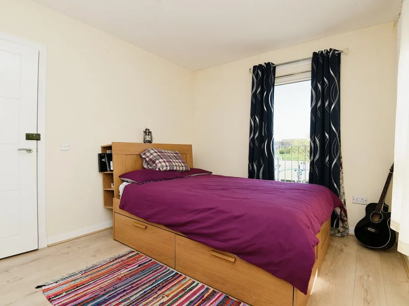 One of two bedrooms