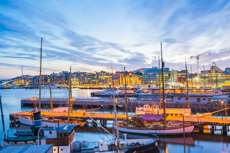 Oslo, Norway, also has very high rents; the average monthly rent for a one bedroom apartment is €1,600. Image: Adobe