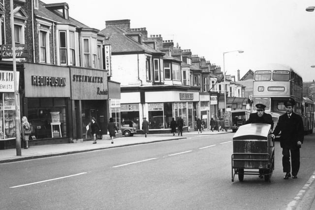A busy Fowler Street in 1971.