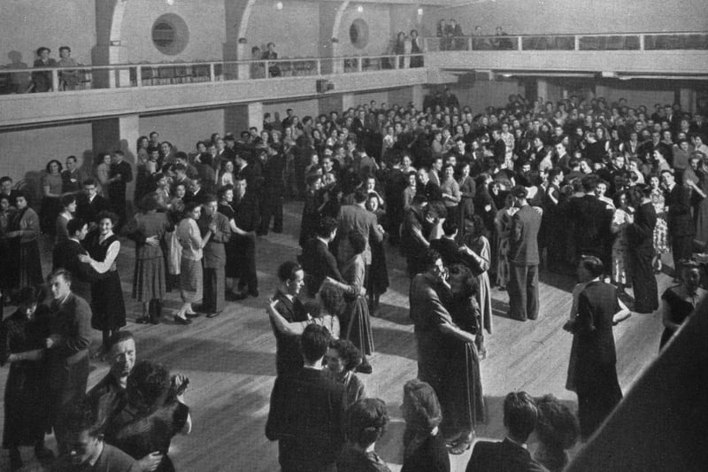 Couples dancing at the Majestic Ballroom on Pier Parade in 1952.