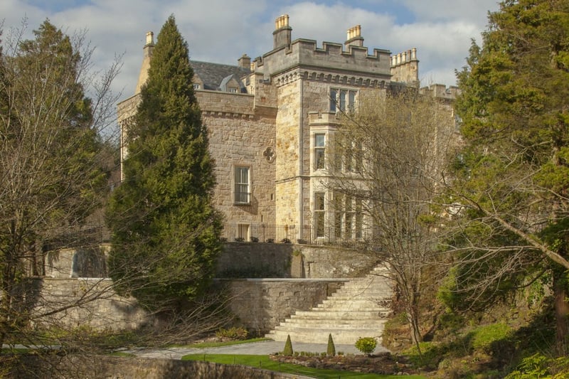 The castle grounds include a large stretch of woodland, nature walks and a river featuring waterfalls.  