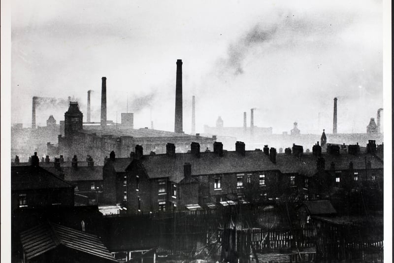 Cotton mills in Manchester, England, circa 1936. FOX 150349 (Photo by Fox Photos/Hulton Archive/Getty Images)