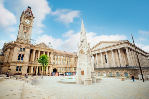 Chamberlain Square is where Chamberlain memorial and Paradise buildings are located. It is named after statesman and notable mayor of Birmingham, Joseph Chamberlain. (Photo - West Midlands Growth Company)