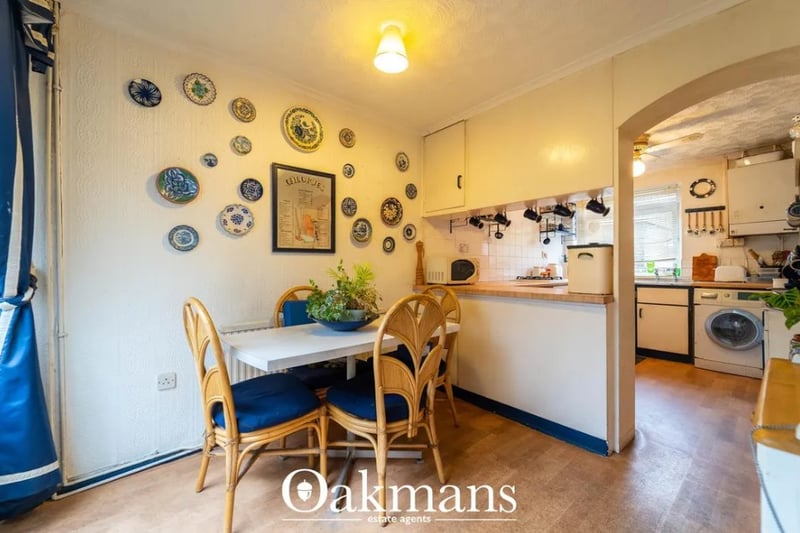 The kitchen and dining room is one large room which is perfect for entertaining guests