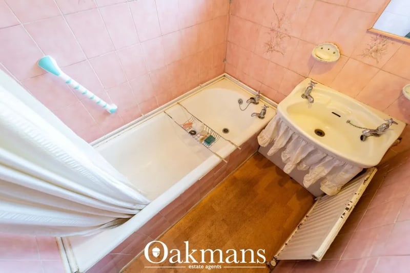 The bathroom on the property could use a refresh to make it more modern but has a good sized bath and shower combo